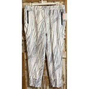 Sports Illustrated Womens Jogger Fleece Sweatpants - Ski Tracks White - XXL (18)